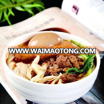 Boiling Vegetable Soap Noodles Stuff With Goose Liver Paste